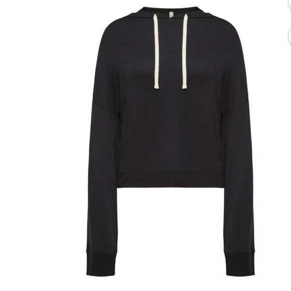 Adored by Adore Me cropped black hoodie size xl - Picture 1 of 4